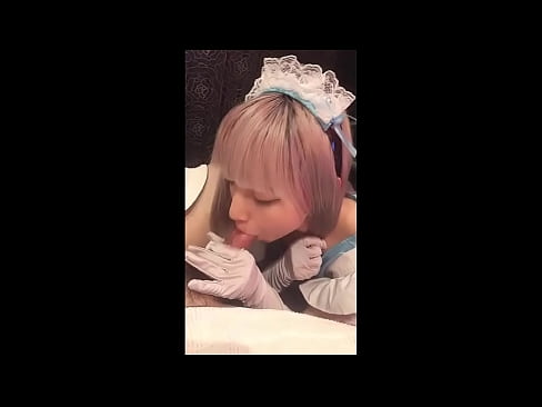 ❤️ 日本偶像[mayuka]，法国女仆装，第一部分，口交和用乳液打飞机 ️ Porn video❤